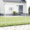 Vidaxl Gartenzaun 4 Stück weiß 6,8 x 0,8 m pulverbeschichteter Stahl