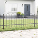 Vidaxl Gartenzaun 5 Stück grau 8,5 x 0,6 m pulverbeschichteter Stahl