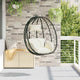 Vidaxx Eier-Hängesessel cremeweiß 91,5 x 60 x 110 cm Polyrattan