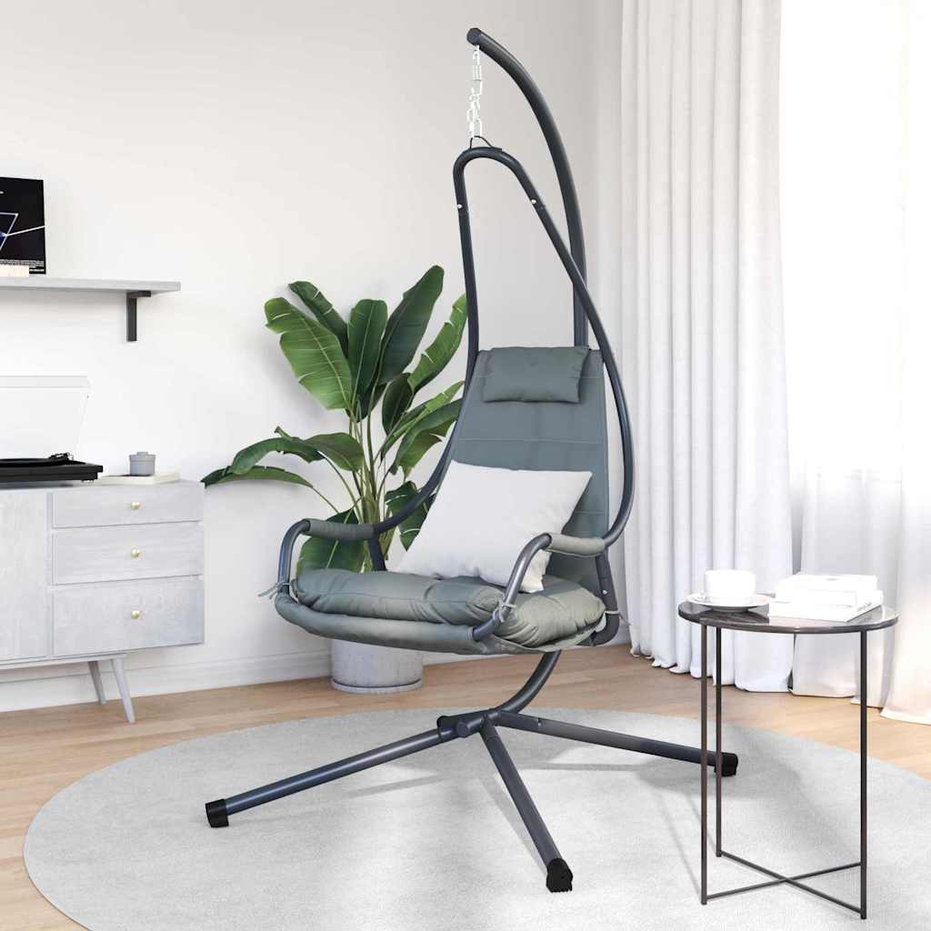 Vidaxl Eier-Hängesessel Anthrazit 94 x 107 x 196,5 cm Stahl