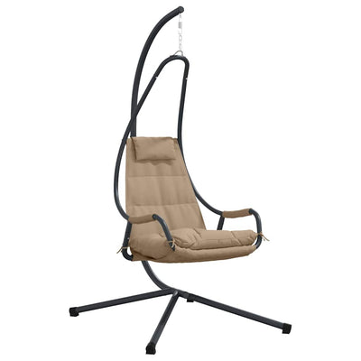 Vidaxx Eier-Hängesessel Taupe 94 x 107 x 196,5 cm Stahl