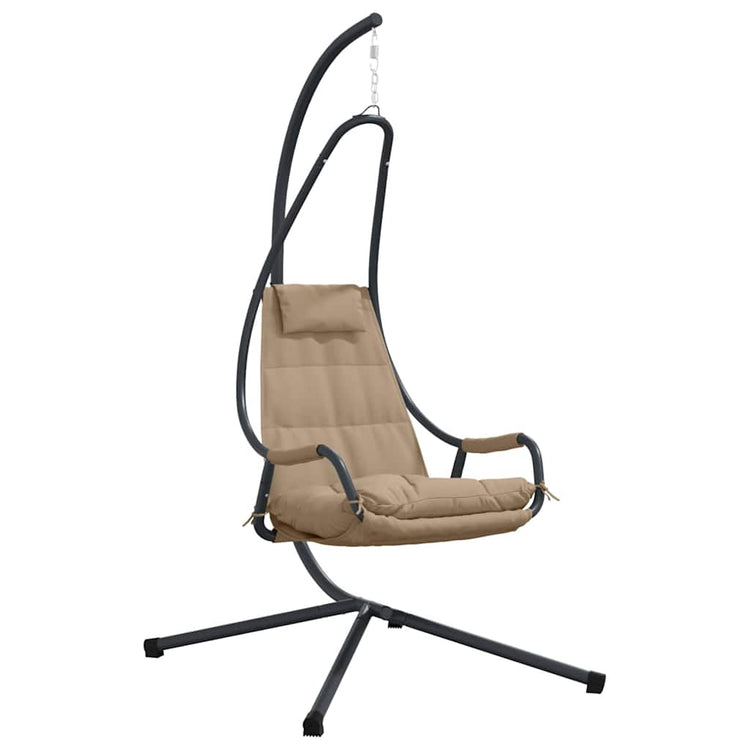 Vidaxx Eier-Hängesessel Taupe 94 x 107 x 196,5 cm Stahl