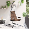 Vidaxx Eier-Hängesessel Kaffeebraun 94 x 107 x 196,5 cm Stahl