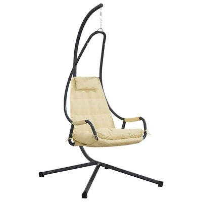 Vidaxx Eier-Hängesessel Beige 94 x 107 x 196,5 cm Stahl