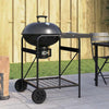 Vidaxx Außengrill mit Rad Schwarz 91 x 71 x 107 cm Metall