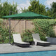 Vidaxx Sonnenschirm grün 286 x 284 x 270 cm Aluminium und Polyester