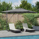 Vidaxx Sonnenschirm Anthrazit 286 x 284 x 270 cm Aluminium und Polyester