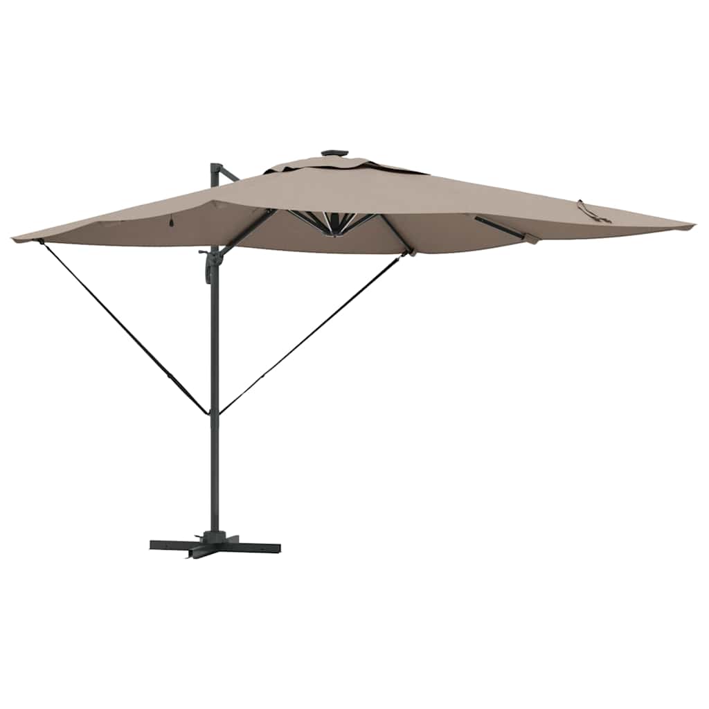 Vidaxx Sonnenschirm Taupe 286 x 284 x 270 cm Aluminium und Polyester