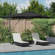 Vidaxx Sonnenschirm schwarz 286 x 284 x 270 cm Aluminium und Polyester