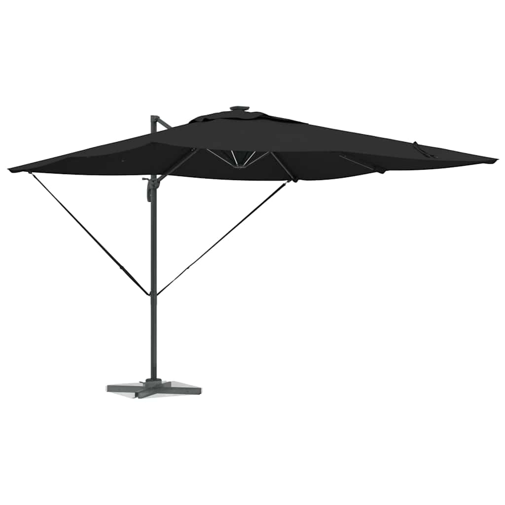 Vidaxx Sonnenschirm schwarz 286 x 284 x 270 cm Aluminium und Polyester