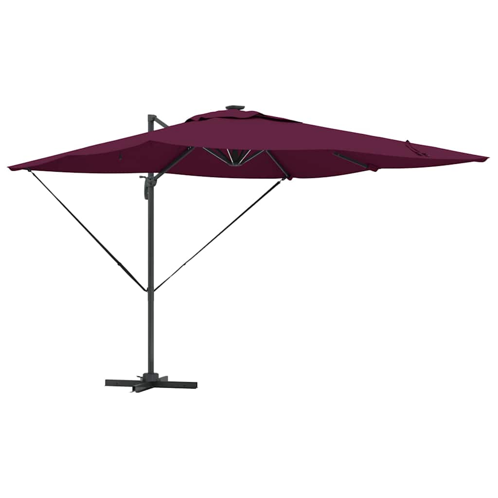 Vidaxx Sonnenschirm Bordeauxrot 286 x 284 x 270 cm Aluminium und Polyester