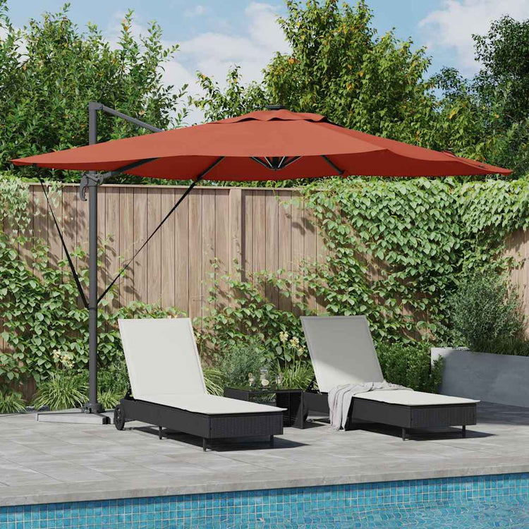 Vidaxx Sonnenschirm Terrakotta 286 x 284 x 270 cm Aluminium und Polyester