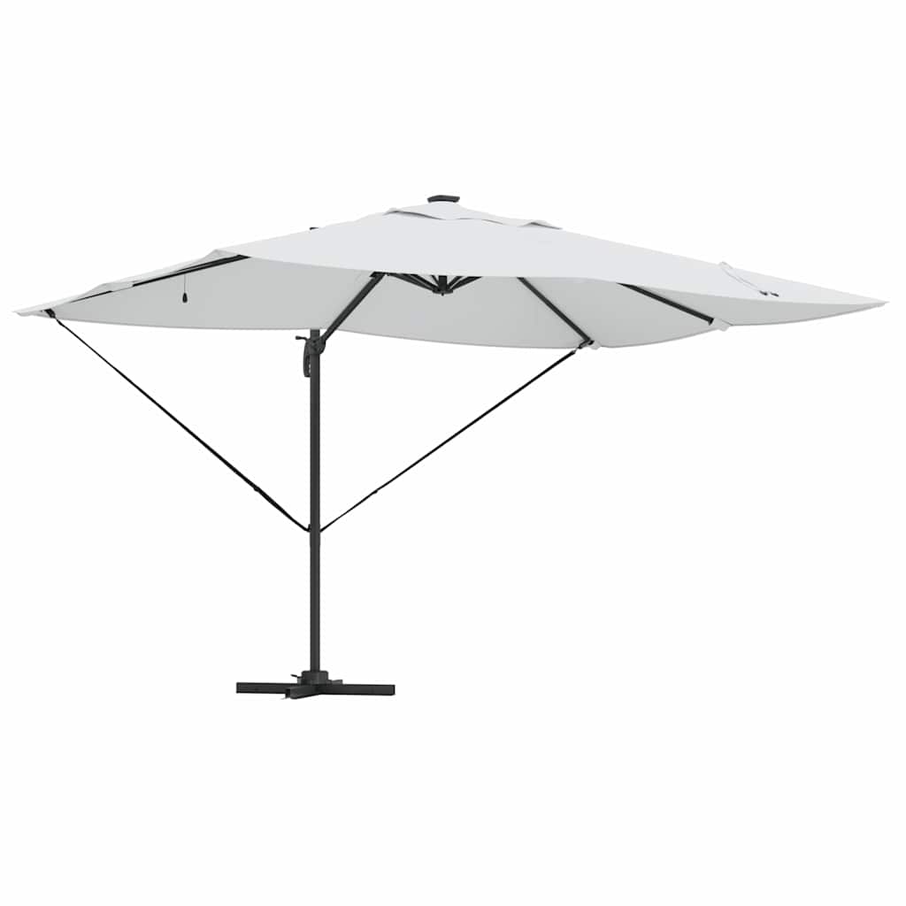 Vidaxx Sonnenschirm mit Schloss Sand 352 x 251 x 265 cm Polyester und Aluminium