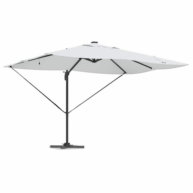 Vidaxx Sonnenschirm mit Schloss Sand 352 x 251 x 265 cm Polyester und Aluminium