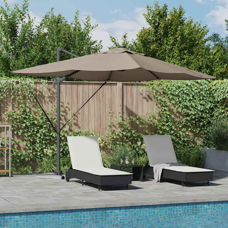 Vidaxx Sonnenschirm Taupe 352 x 251 x 265 cm Polyester und Aluminium