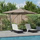 Vidaxx Sonnenschirm Taupe 352 x 251 x 265 cm Polyester und Aluminium