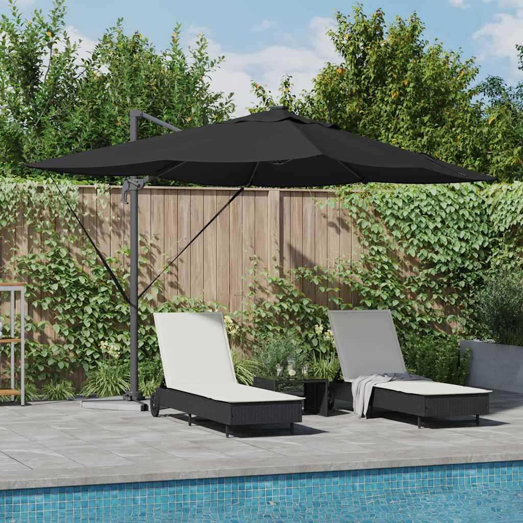Vidaxx Sonnenschirm schwarz 352 x 251 x 265 cm Polyester und Aluminium