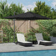 Vidaxx Sonnenschirm schwarz 352 x 251 x 265 cm Polyester und Aluminium