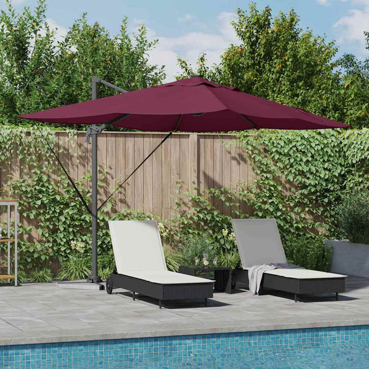 Vidaxx Sonnenschirm Bordeauxrot 352 x 251 x 265 cm Polyester und Aluminium