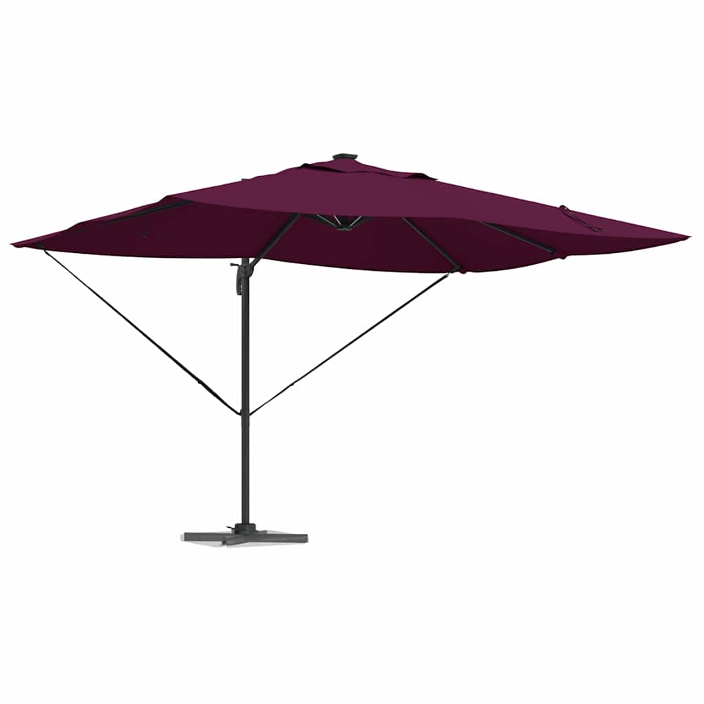Vidaxx Sonnenschirm Bordeauxrot 352 x 251 x 265 cm Polyester und Aluminium