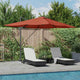 Vidaxx Sonnenschirm Terrakotta 352 x 251 x 265 cm Polyester und Aluminium