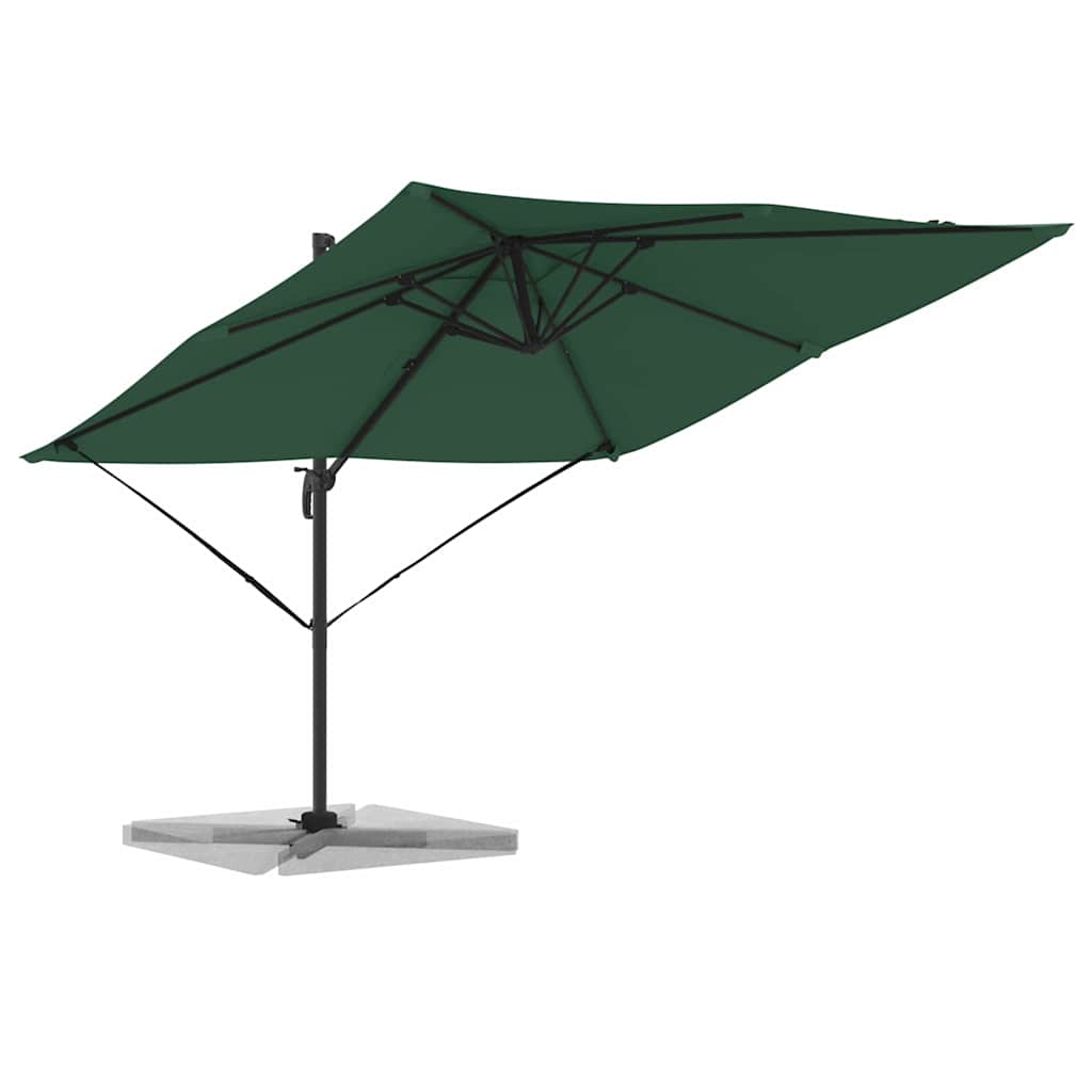 Vidaxx Roma Sonnenschirm grün 286 x 284 x 265 cm Aluminium und Polyester