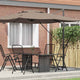 Vidaxx Roma Sonnenschirm Taupe 286 x 284 x 265 cm Aluminium und Polyester
