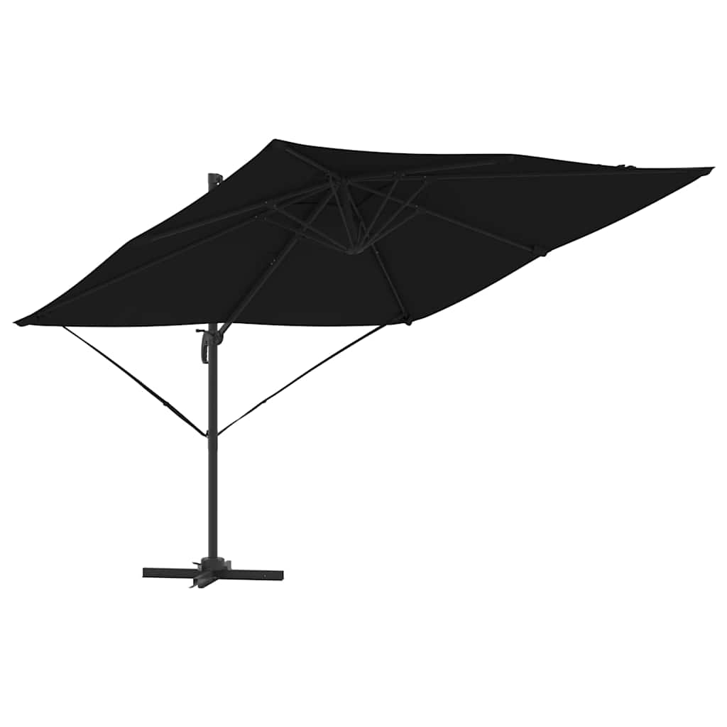 Vidaxl Roma Sonnenschirm schwarz 286 x 284 x 265 cm Aluminium und Polyester
