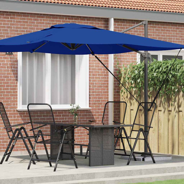 Vidaxl Roma Sonnenschirm blau 286 x 284 x 265 cm Aluminium und Polyester