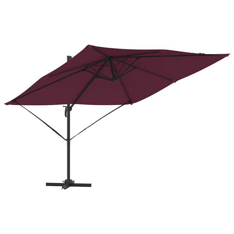 Vidaxl Roma Sonnenschirm rot 286 x 284 x 265 cm Aluminium und Polyester