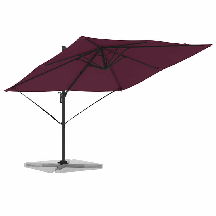 Vidaxl Roma Sonnenschirm rot 286 x 284 x 265 cm Aluminium und Polyester