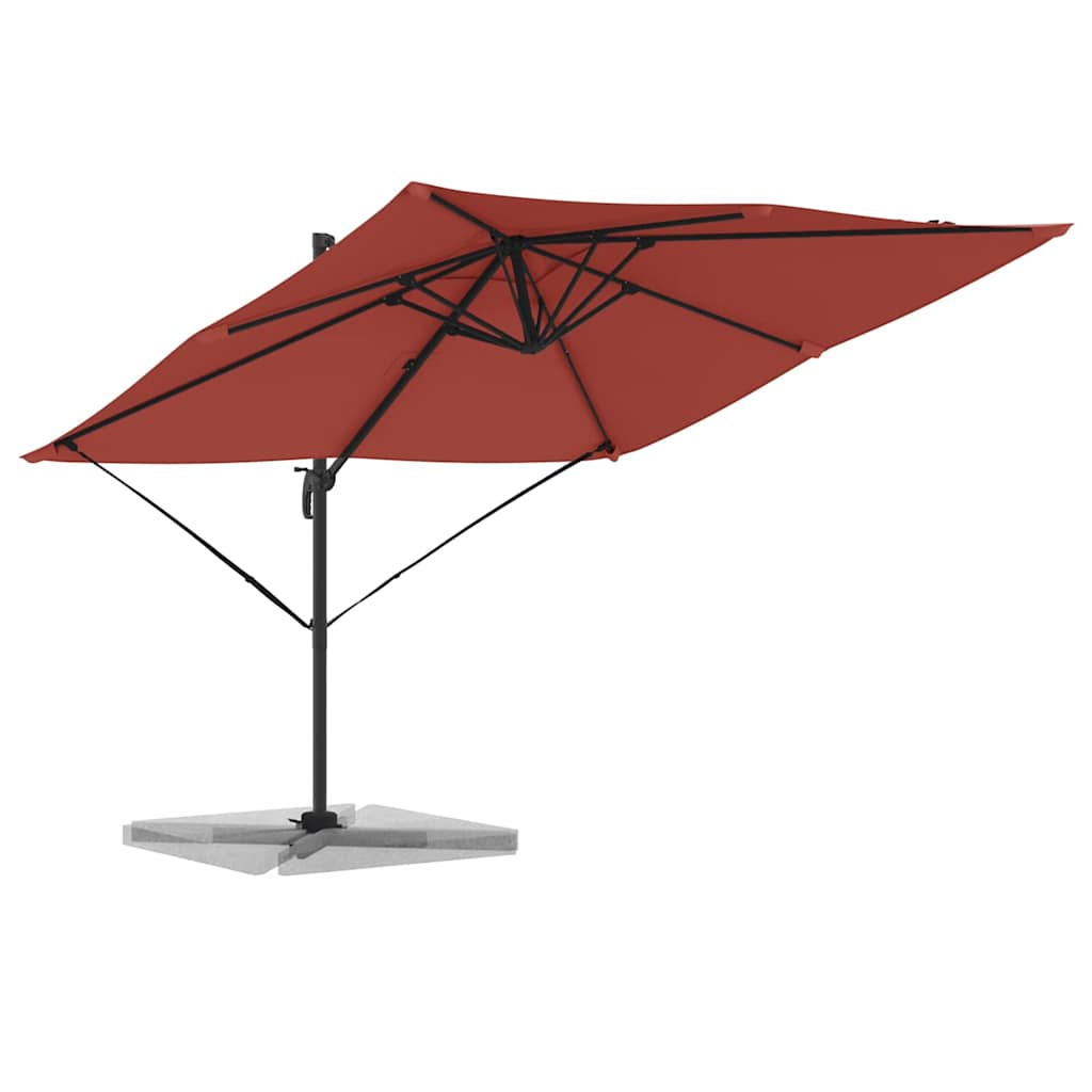 Vidaxl Roma Sonnenschirm rot 286 x 284 x 265 cm Aluminium und Polyester