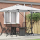 Vidaxx Sonnenschirm Sand 351 x 250 x 260 cm Polyester und Aluminium