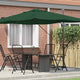 Vidaxx Sonnenschirm grün 351 x 250 x 260 cm Polyester und Aluminium