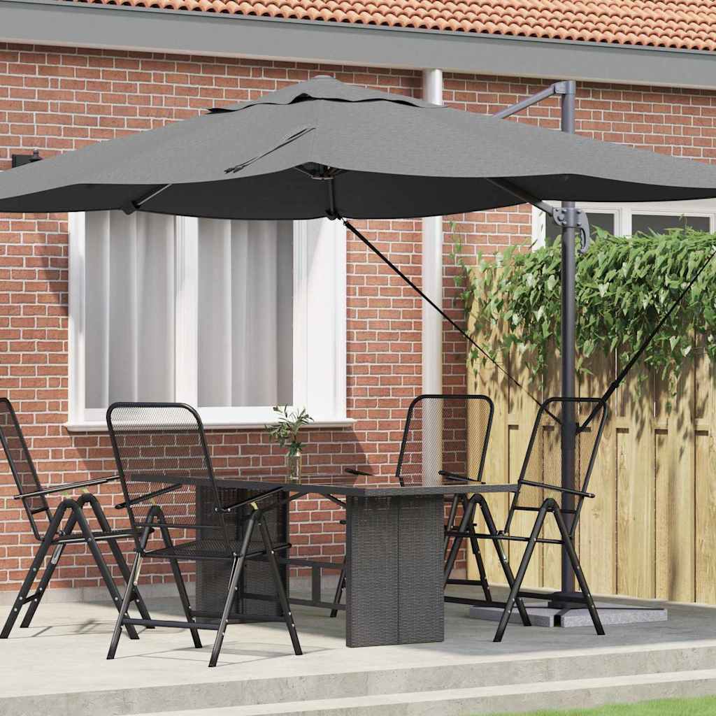 Vidaxx Sonnenschirm Anthrazit 351 x 250 x 260 cm Polyester und Aluminium