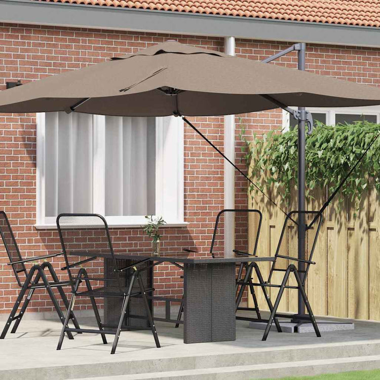 Vidaxx Sonnenschirm Taupe 351 x 250 x 260 cm Polyester und Aluminium