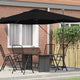 Vidaxx Sonnenschirm schwarz 351 x 250 x 260 cm Polyester und Aluminium