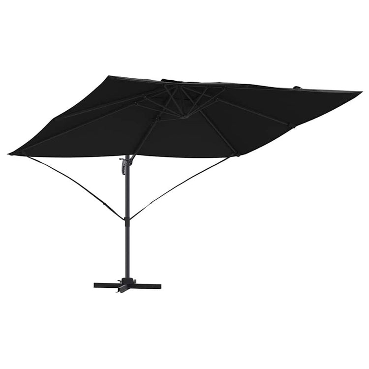 Vidaxx Sonnenschirm schwarz 351 x 250 x 260 cm Polyester und Aluminium