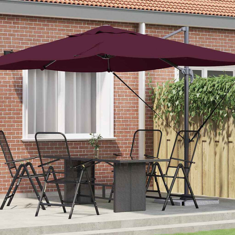 Vidaxx Sonnenschirm Bordeauxrot 351 x 250 x 260 cm Polyester und Aluminium