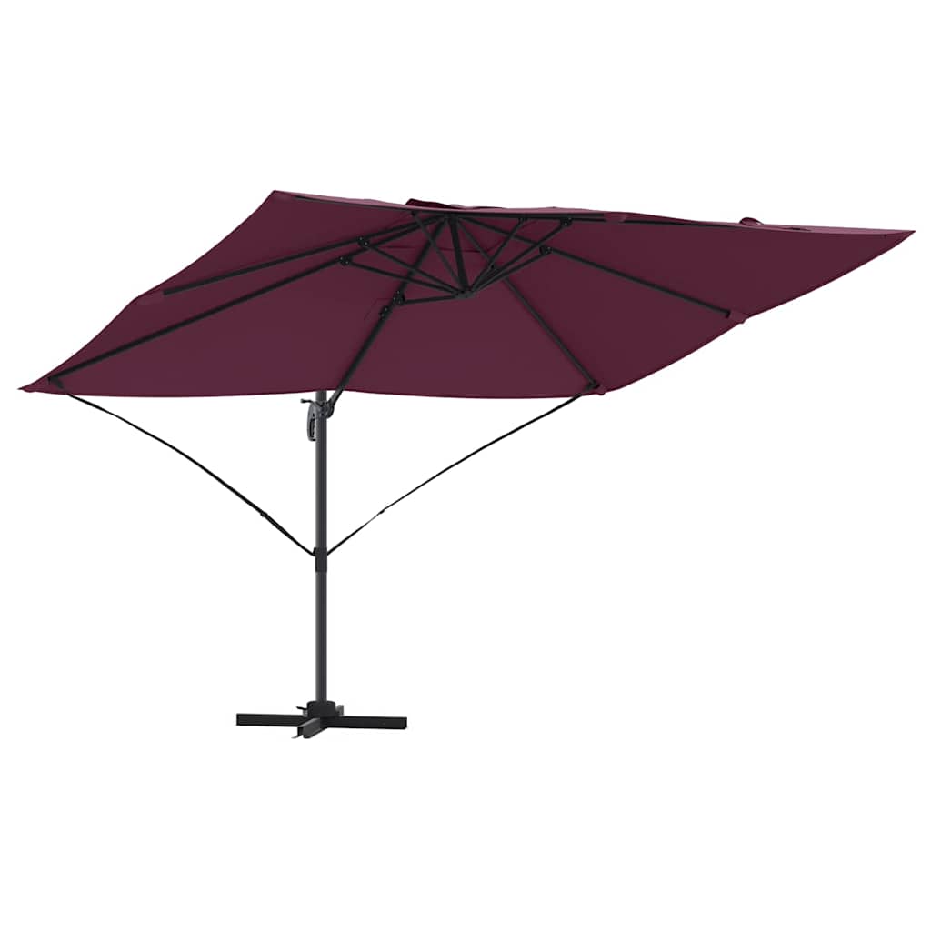 Vidaxx Sonnenschirm Bordeauxrot 351 x 250 x 260 cm Polyester und Aluminium