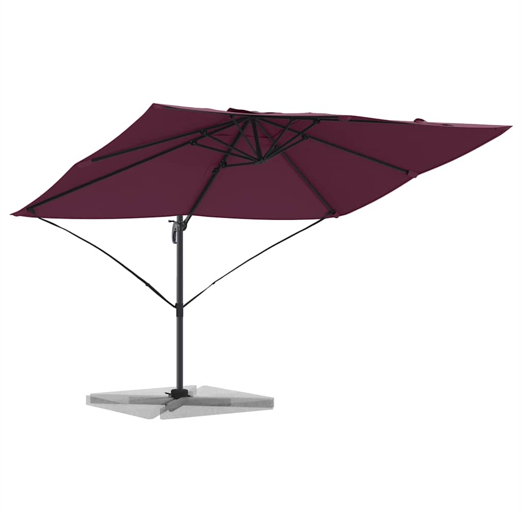 Vidaxx Sonnenschirm Bordeauxrot 351 x 250 x 260 cm Polyester und Aluminium