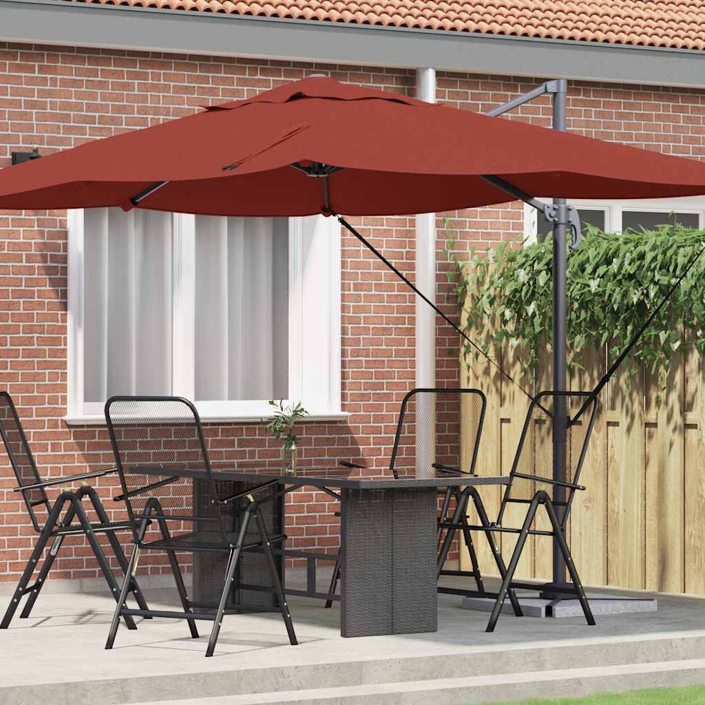 Vidaxx Sonnenschirm Terrakotta 351 x 250 x 260 cm Polyester und Aluminium