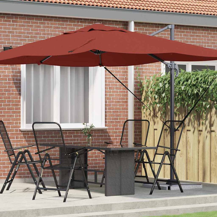 Vidaxx Sonnenschirm Terrakotta 351 x 250 x 260 cm Polyester und Aluminium