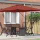 Vidaxx Sonnenschirm Terrakotta 351 x 250 x 260 cm Polyester und Aluminium