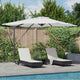 Vidaxx Roma Sonnenschirm Beige 286 x 284 x 270 cm Aluminium und Polyester
