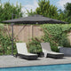 Vidaxl Roma Sonnenschirm mit LED-Lichtbändern Anthrazit 286 x 284 x 270 cm