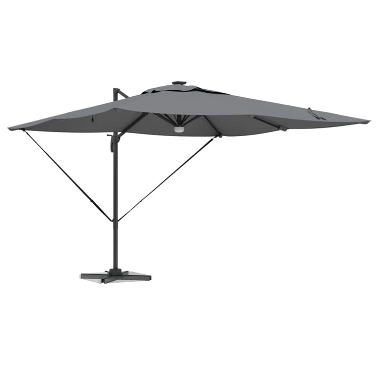 Vidaxl Roma Sonnenschirm mit LED-Lichtbändern Anthrazit 286 x 284 x 270 cm