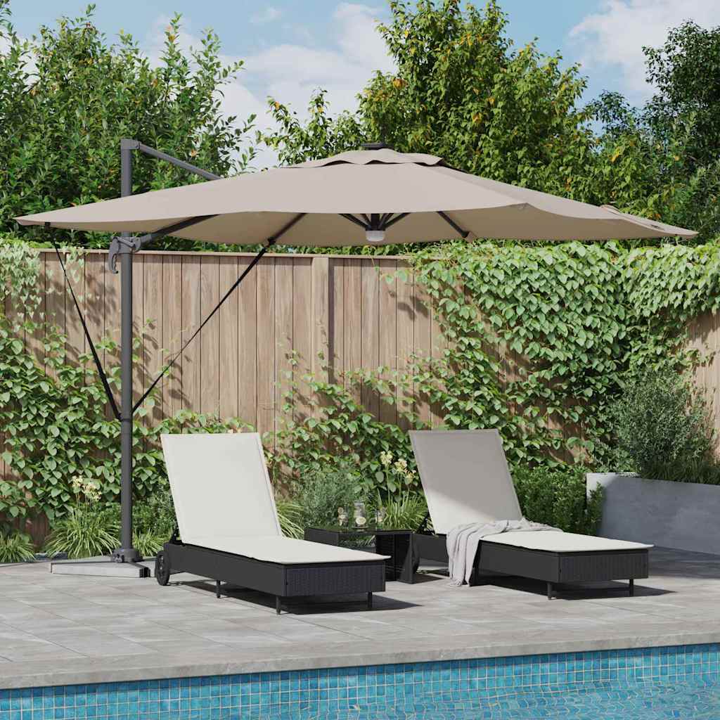 Vidaxx Roma Sonnenschirm Taupe 286 x 284 x 270 cm Aluminium und Polyester