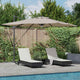 Vidaxx Roma Sonnenschirm Taupe 286 x 284 x 270 cm Aluminium und Polyester