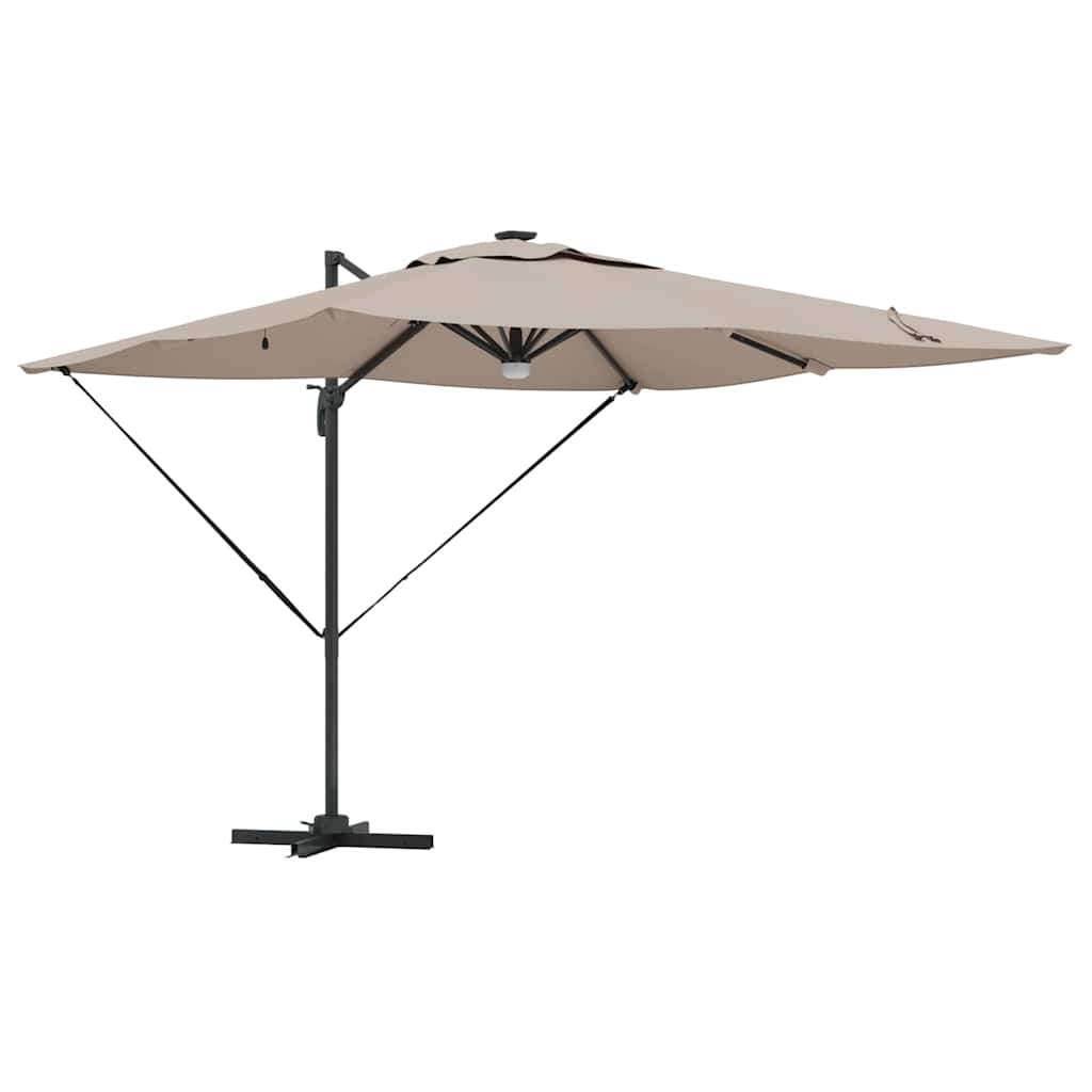 Vidaxx Roma Sonnenschirm Taupe 286 x 284 x 270 cm Aluminium und Polyester